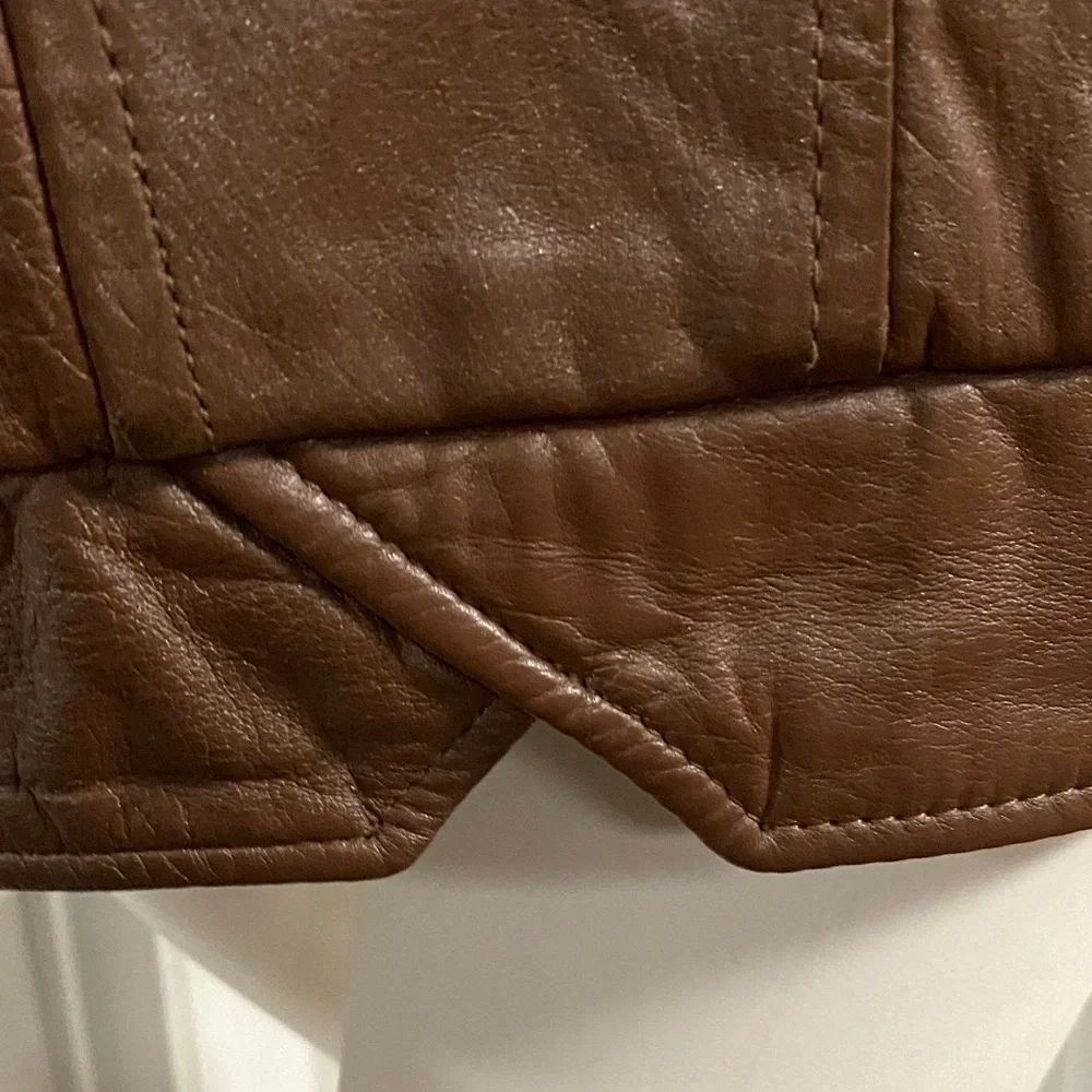 Avanti Vintage 80s Brown Leather Jacket
